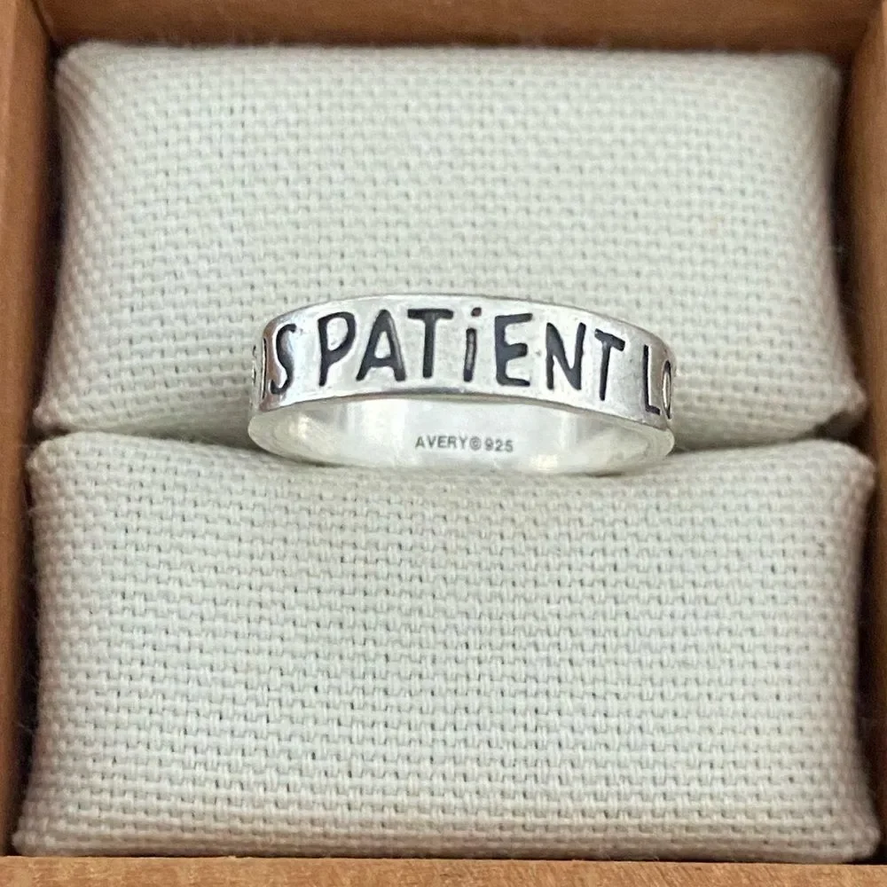James Avery Retired “Love Is Patient, Love Is Kind” Ring